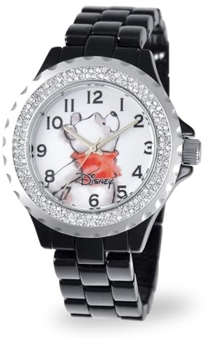 Disney Women's W000995 Winnie Black Enamel Watch