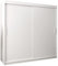 MEBLE KRYSPOL Tokyo 200 Kleiderschrank mit Zwei Schiebetüren für Schlafzimmer – moderner Aufbewahrungsschrank mit Kleiderstange und Regalen – 200x200x62cm - Mattweiß