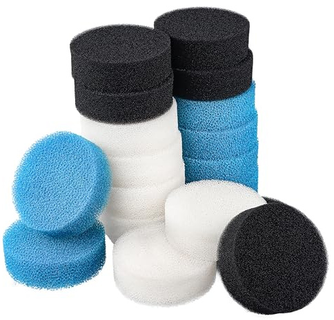 LTWHOME Replacement Foam Sets Fit for All Pond Solutions EF-BOOSTER Fish Tank Aquarium External Filter (Pack of 6 Sets)