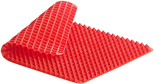 Rosenstein & Söhne Silikonmatte: Antihaftbeschichtete Silikon-Backmatte, Pyramiden-Noppen, bis 180 °C (Backofenmatte Silikon, Silikonbackmatte, Backpapier)