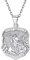 Silvora Medalla Plata San Miguel Arcangel para Hombres Mujeres Collar de Plata Fino Ajustable 46cm + 5cm