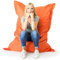 LIVEDECO - Pouf Géant XL 160 x120 cm Intérieur et Extérieur, Déhoussable, Salon, Jardin, Orange BiG52