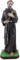 Proposte Religiose Statue der St. Französische Assisi aus Kunstharz, Höhe 30 cm, handbemalt.