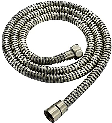 ENKI H09 Traditional 175cm Shower Hose, Antique Brass, Anti-Kink | Easy Install, Fittings Included, Stainless Steel, 1-Year Guarantee, Universal 1/2 Inch Fit, Leakproof, Replacement Hose