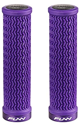 Funn Holeshot Mountainbike-Griffe mit Einzelklemmung, Innendurchmesser von 22 mm, Griffenden aus gehärtetem Material (Violett)