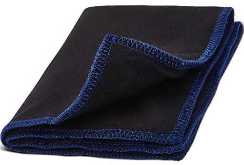 Patelai Bowling Ball Towel Microfiber Bowling Ball Cleaning Pad Rag Leather Towels Wipe Off Cloth Accessories 12 X 10 Inches(Black)