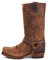 Sendra Boots - 12209 Stivali Camper con tacco alto unisex con punta quadrata - stile cowboy in pelle marrone con effetto invecchiato - 42