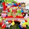 JeVenis Geburtstagsparty Zubehör für Bauernhoftiere Bauernhof Tiere Geburtstags Kulisse Barnyard Geburtstagsparty Zubehör Bauernhof Tiere Party Dekoration Kuh Luftballons Kuchen Dekoration