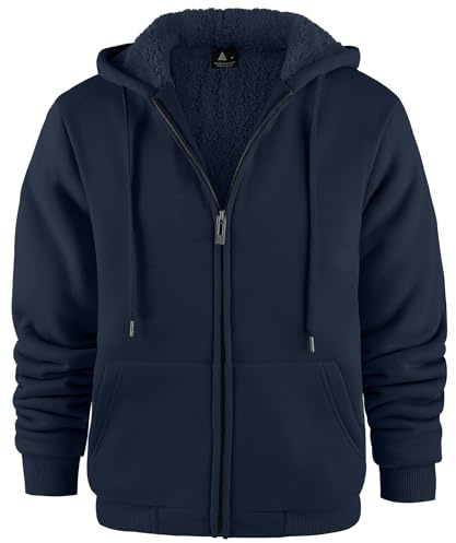 JACKETOWN Felpa con Cappuccio da Uomo Thickened Hoodie Giacca Invernale in Pile Calda