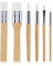 TIESOME 6 Stück hölzerne Schablonenpinsel, Pinsel Set Pinsel für Acrylmalerei Malerei Pinsel Kit Künstler Pinsel für DIY Handwerk Öl Aquarell Leinwand Boards Rock Body Face Nail Art