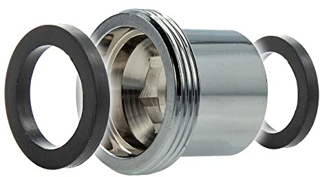 tecuro Aufnahme Adapter Übergangsstück M22 x 1 AG x M16 x 1 IG, Messing hochglanzverchromt - 20095-D