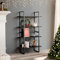 homiuse Metallregal Grau Leiterregal 80x30x140 cm BüCherregal KüChenregal Wand Kinder BüCherregal Regal Schmal Badschrank Schmal WüRfelregal Kellerregal Leicht Zu Reinigen