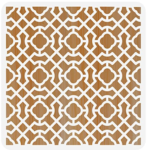FINGERINSPIRE Boden Schablone 30x30cm Mandala Fliesenschablone Schablone Plastik Traditionelle Gitterschablone Große Wiederverwendbare Mandala Schablonen für Malerei auf Boden Wand Fliese Stoff Möbel