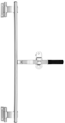 QWORK Cargo Trailer Cambar Cam Bar Lock, 36 Trailer Door Latch, Zinc Plated, Folding Ramp Door, RV Hauler, Single Hinge Point & Mounting Hardware