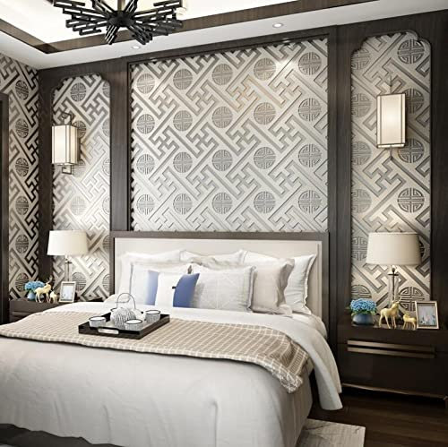 Papier Peint Fond d'écran Décoratif Papier peint quadrillage rétro non autocollant Papier Peint Fond d'écran Décoratif à Coller Chambre Salon Bureau