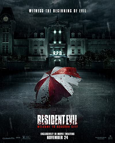 Resident Evil Welcome to Raccoon City 1 Poster A4 - Filmkunstposter in verschiedenen Größen für Wohn- oder Schlafzimmerideen. Randlose Kultfilmbilder, klassische ikonische 70er, 80er, 90er Jahre, Vin