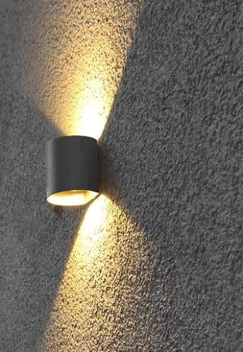 ECO-LIGHT LED Außenwandleuchte Dodd, moderne Außenlampe aus Aluminium in Anthrazit, Wandlampe mit Up & Down Lichteffekt, wetterfeste Außenleuchte,6 Watt, 3000 Kelvin, 660 Lumen,Wandleuchte