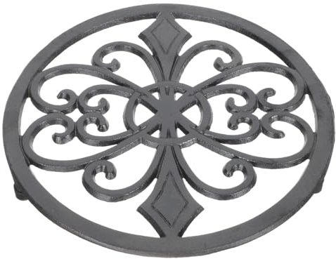 IMIKEYA Dessous De Plat en Fonte 3 Pieds Noir Résistant à La Chaleur Antidérapant pour Marmite La Cuisine Protection De Table