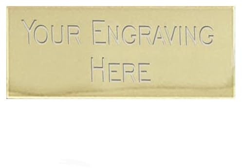 Engraved Nameplate for Trophy Award Display Gold Colour Self Adhesive 60mm wide x 25mm High