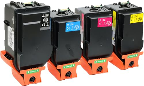 OBV Kompatibel 4X Toner ersetzt Konica Minolta TNP-80 / TNP80 für bizhub C3320i - schwarz, Cyan, Magenta, gelb