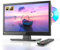 Desobry - TV de 16 pulgadas con reproductor de DVD integrado 1080P LCD TV reproductor de DVD combinado con monitor HDMI USB para el hogar, cocina, caravana u oficina, TV de 12 voltios (reproductor de