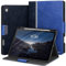 KingBlanc for iPad Air 13 inch Case (M3 2025/M2 2024) with Pencil Holder, Vegan Leather Protective Stand Cover, Auto Wake/Sleep, Angles for Viewing/Drawing, Supports Pencil Pro/(USB-C), Blue