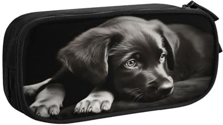 ZHONGSK Große Kapazität Federmäppchen Stifttasche Schreibwarenbeutel Stifteetui mit Fächern Reißverschluss, Niedliche Federtasche | Welpen Hund | Stifteetui Organizer für Jungen Mädchen und