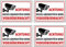 Aufkleber ACHTUNG - Dieses Grundstück wird videoüberwacht - weiß - 90 x 60 mm - Premium Aufkleber Etiketten Sticker - Videoüberwachung - Schutz vor Einbruch & Dieben