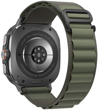 Galaxy Watch Ultra Armband Nylon,Trail Sport Armbänder für Samsung Galaxy Watch Ultra Armband 47mm Herren Damen,Robust Atmungsaktiv Nylon Strap Sport Ersatza Band für Galaxy Watch 7 Ultra Armband