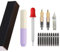 SIPLIV Majohn Wancai Mini Fountain Pen Pocket-Size Travel Pen Iridium Fine Nib Fountain Pen with 3 Pen Nibs, Short Size Eyedropper and 20 Black Ink Cartridges - White+Purple