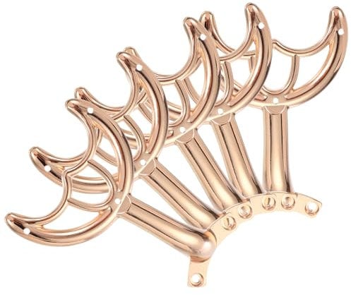 PATIKIL Ceiling Fan Blades Arms Replacement, 5 Pcs 52 Fan Blade Replacement Parts Mounting Bracket Kit for Replacing the Worn Fan Blades, French Gold