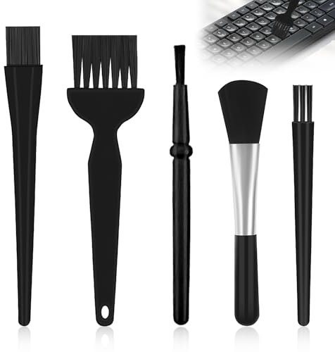 Tastatur Reinigungsset Spinsel, 5pcs Tastatur Reinigen Bürste Aus Nylon Keyboard Cleaner Anti Statische Reinigungspinsel ESD Bürste PC für Laptop Motherboards Leiterplatte Reinigungsbürste Set