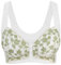 vejtmcc Oversized Bra Fixed Double Straps Size Non Ring Tank Top Gold Edge Lace Front Buckle Underwear Sklavin Outfit Damen (White, 82.00)
