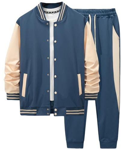 DONYKARRY Track Suit Tuta Sportiva Uomo Felpe per gli uomini 2 Pezzi Leggeri Casual Atletico Sport Jogging Set