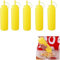 Xianjuun Lot de 5 bouteilles à sauce souples pour cuisine Jaune vif 230 ml