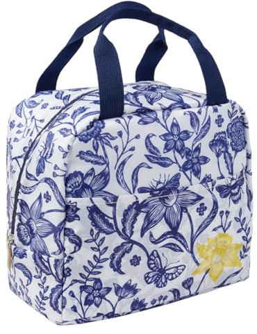 Marie Curie Charity Daffodil Meadow Blue White Lunch Bag Tote Bag School Work Lunchbox