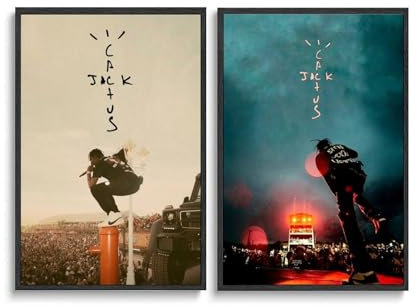 Mianm 2 Travis Scott Poster Vintage Cover Art Wandmontage Leinwand Poster 12x18inch(30x45cm) Schlafzimmer Dekoration