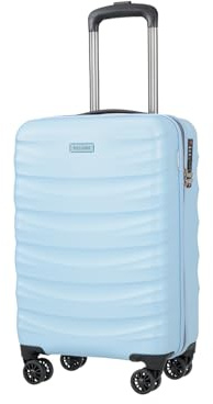 PUCCINI Polycarbonat Koffer Valencia Hartschalenkoffer Handgepäck Trolley Leicht Reisekoffer mit Zwillingsrollen M-L-XL (Blau, M)