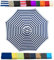 Generic Sombrilla de 200-300 Cm, 6/8 Varillas, Ideal Para Patio, Impermeable Y Resistente A Los Rayos Uv, Azul Y Blanco, 300 Cm (9,8 Pies)/6 Brazos