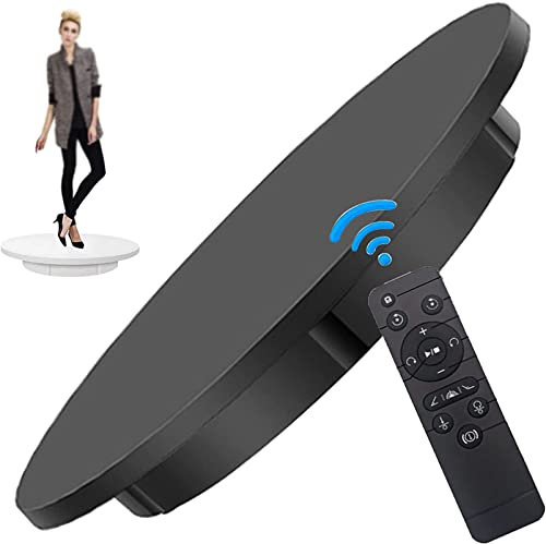 Plato Giratorio eléctrico motorizado con Control Remoto, Plato Giratorio eléctrico Grande para Productos fotográficos, Fotos, Videos Cortos e imágenes panorámicas.