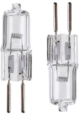 JZLBBC GY6.35 24V Halogen Bulbs 50 Watt Halogen Lamps G6.35 24 Volt 100W JC Type Clear Glass Lens Light Bulb G6.35/GY6.35 Bi-Pin Base Warm White 10PCS 35W