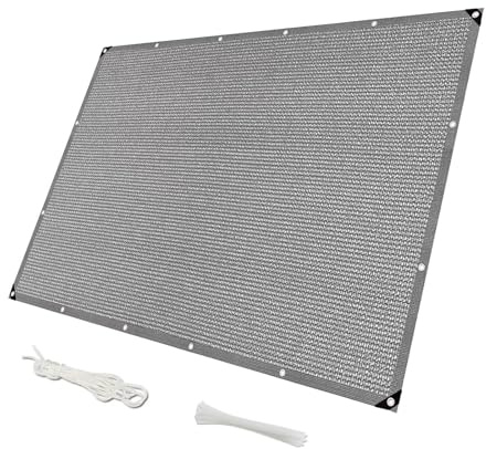 MAODUZI Vela Ombreggiante 180x360cm, Pergole per Esterno Ombra,Anti UV Rete Antigrandine per Auto Varie Dimensioni per Serra/Balcone/Cortile/Tetto - Grigio