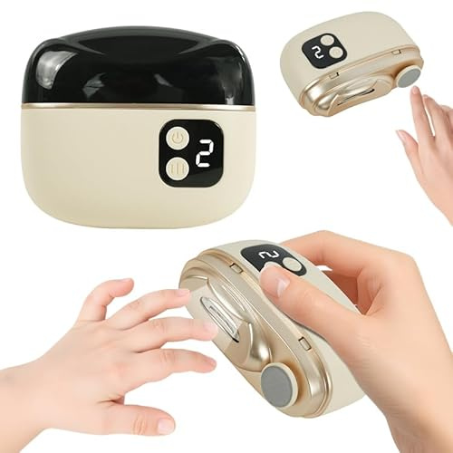 Coupe-ongles électrique,Coupe-ongles Automatique avec lumière,3 en 1 Coupe Ongles Electrique Portable coupe et meulage automatiques,Rechargeable par USB, sans danger pour les bébés, enfants, adultes