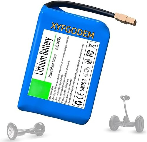 Batteria al litio per monopattino elettrico, 36 V e 2 Ah, batteria di ricambio per hoverboard con piastra BMS integrata, adatta per motori scooter fino a 72 watt