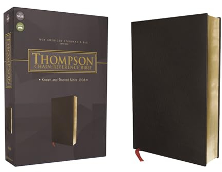 NASB, Thompson Chain-Reference Bible, Bonded Leather, Black, Red Letter, 1977 Text