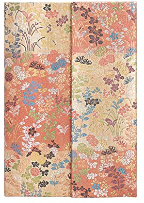 Kara-ori (Japanese Kimono) Mini Lined Journal: Hardcover, 85 gsm, ribbon marker, memento pouch, wrap closure