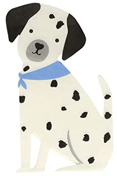 Meri Meri 16 Dalmatiner-Servietten für Hunde, Party-Servietten für Kinder, Tier-Geburtstagsparty-Servietten