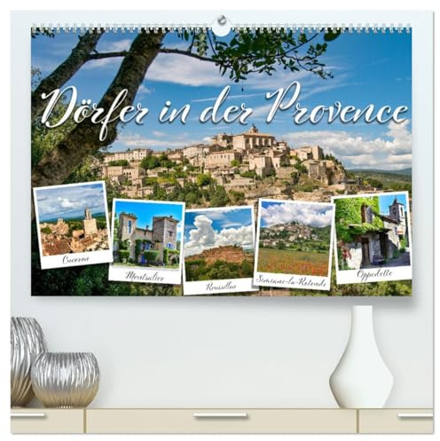 Dörfer in der Provence (hochwertiger Premium Wandkalender 2026 DIN A2 quer), Kunstdruck in Hochglanz: Idyllische Dörfer in der malerischen Landschaft der Provence. (CALVENDO Orte)