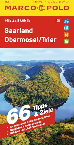 MARCO POLO Freizeitkarte 30 Saarland, Obermosel, Trier 1:115.000