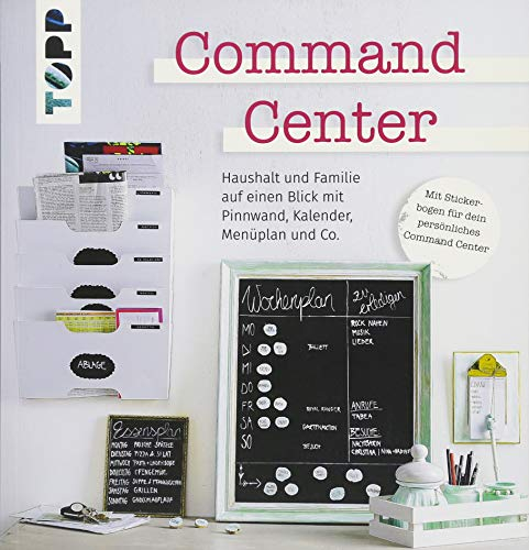Command Center. Haushalt und Familie auf einen Blick mit Pinnwand, Kalender, Menüplan und Co.: 10 Bloggerinnen zeigen ihre besten Command Center-Ideen. Extra: ein Bogen mit hübschen Klebe-Etiketten